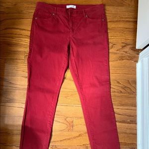 Ann Taylor LOFT faded RED Modern Skinny - size 8/29